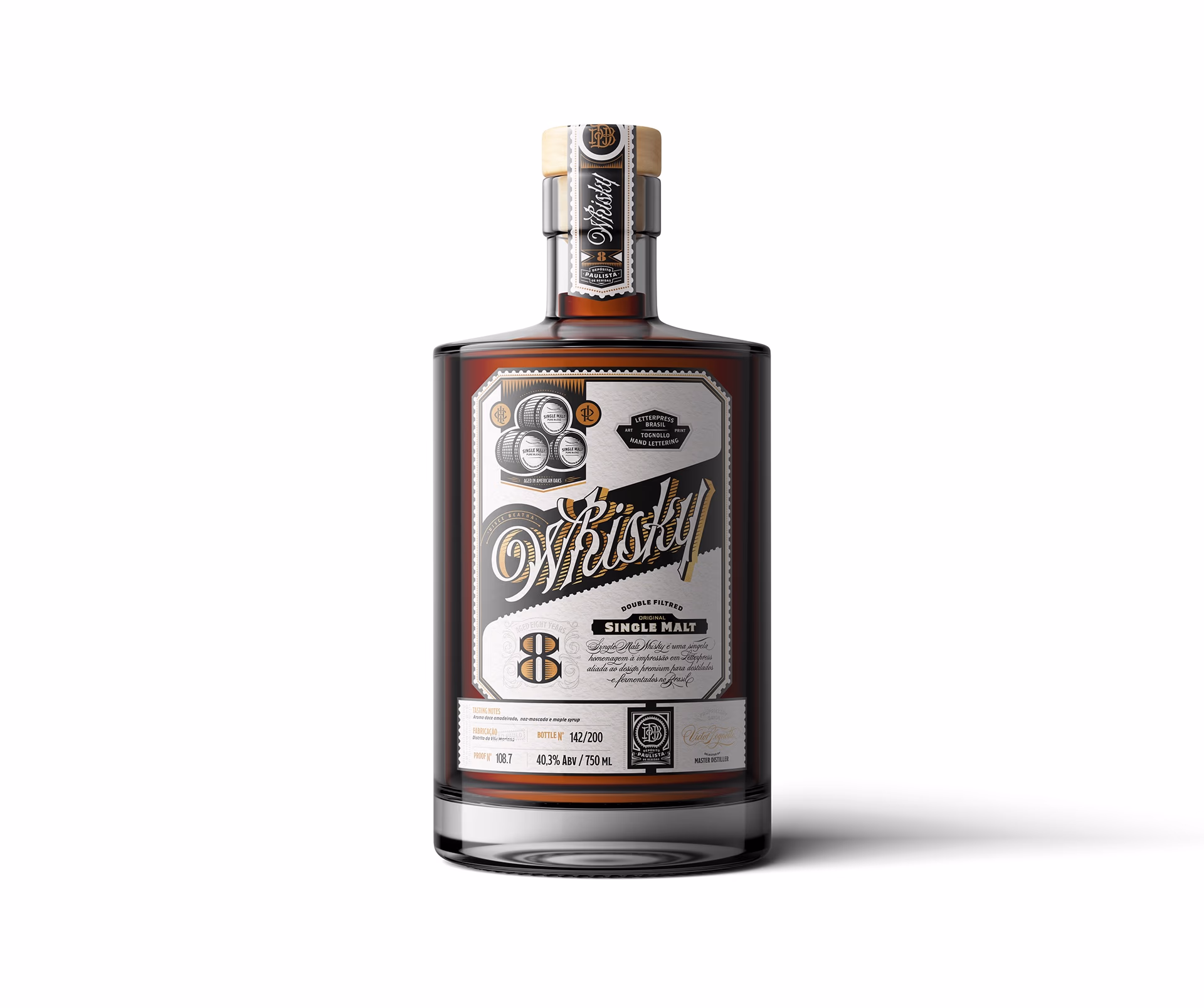 whisky letterpress — processo e resultado por Victor Tognollo (imagem 1)